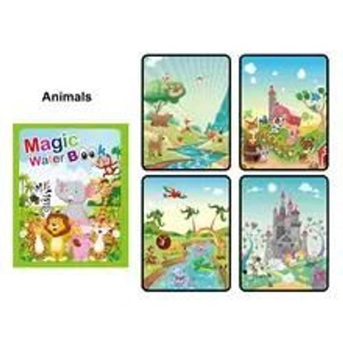 Livre De Coloriage Magique Réutilisable Montessori Pour Enfants, Livre De Dessin À L'eau, Jouets De Peinture Pour Tout-Petits-Animals