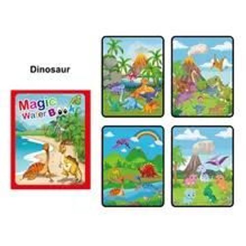 Livre De Coloriage Magique Réutilisable Montessori Pour Enfants, Livre De Dessin À L'eau, Jouets De Peinture Pour Tout-Petits-Dinosaur