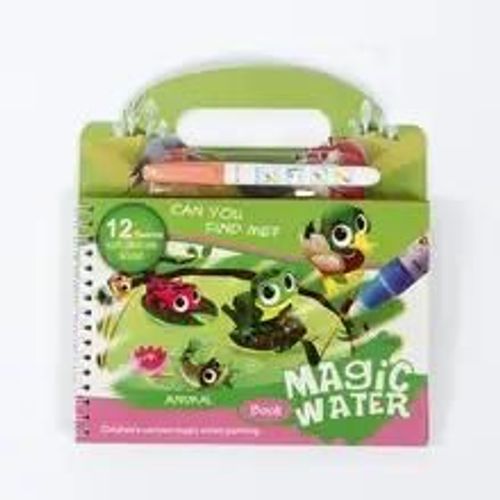 Livre De Peinture À L'eau Magique Pour Tout-Petits, Jouets D'éducation Précoce, Dessin Magique Réutilisable, Livre De Coloriage Pour Enfants, Jouets Montessori Pour Enfants-Frog
