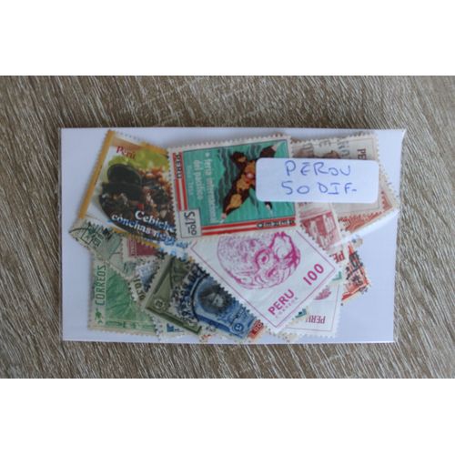 Pérou 50 Timbres Différents