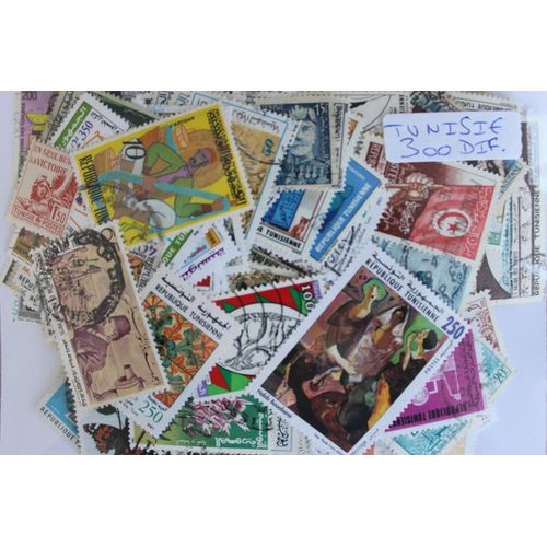 Tunisie 300 Timbres Différents