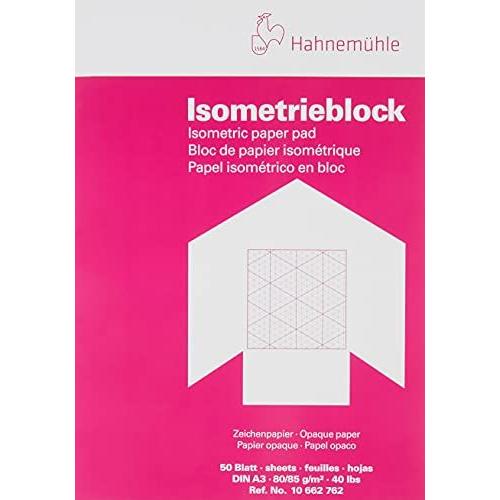 Bloc - Papier Isométrique - Quadrillé - A3 - Opaque - 50 Feuilles - Hahnemühle