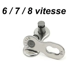 1 Paire Manque Link Pour Vélo 6, 7, 8 Vitesse Chaîne, Argent, Réutilisable