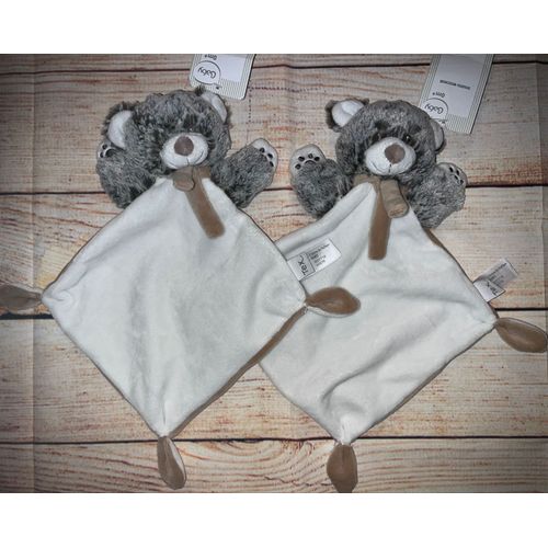Doudou Ours Tex Baby Lot De Deux Oursons Mouchoirs Jouets Peluches Mixte Bébé Naissance 
