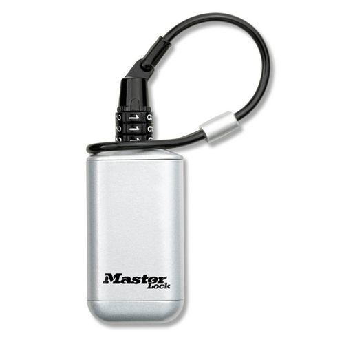 Master Lock Coffret Combinaison Préréglée de Coffre-Fort à Clé Portable avec Cordon de Câble 5408D