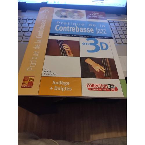 Pratique De La Contrebasse Jazz En 3d Livre Cd + Dvd Très Bon État