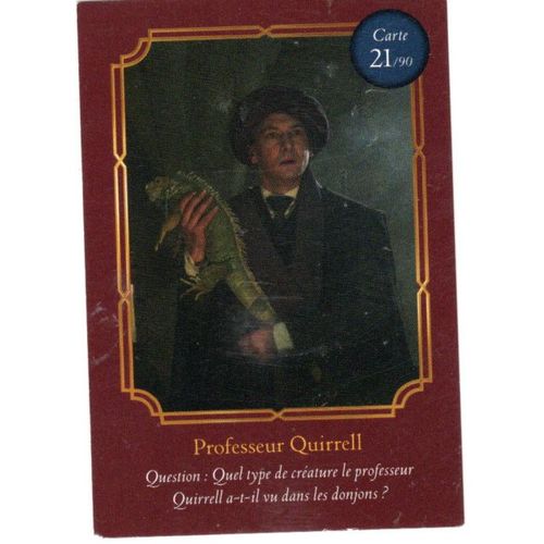 Carte De Jeu Wizarding World, Harry Potter N° 21 : Professeur Quirrell - Auchan - 2021