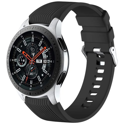 Bracelet En Silicone 22mm Compatible Avec Samsung Galaxy Watch 46 Mm/Galaxy Watch 3 45 Mm/Gear S3 Frontier/Pour Huawei Gt2, Bracelet De Sport En Silicone Souple Pour Hommes Femmes, Le Noir