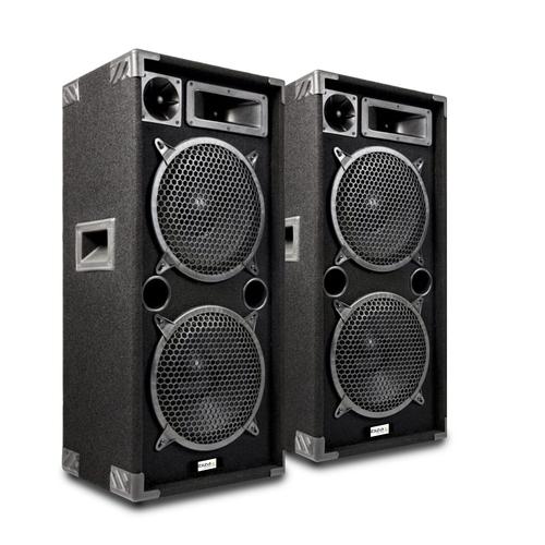 Paire d'enceintes passives IBIZA SOUND STAR 210 - DISCO BOX, Puissance 2x500W Bass-Reflex 2 Boomers 25cm - 3 voies