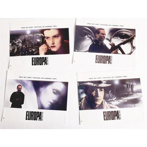 Europa : Jeu De 4 Photos D'exploitation Cinématographique - Format 24x30 Cm - De Lars Von Trier Avec Jean-Marc Barr, Barbara Sukowa, Ernst-Hugo Jaregard - 1990