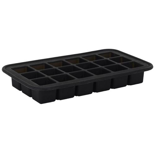 Paris Prix - Moule À Glaçons Silicone "18 Cubes" 19cm Noir