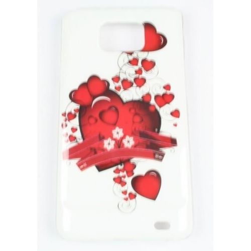 Coque Samsung Galaxy S2 Motif Coeur Rouge