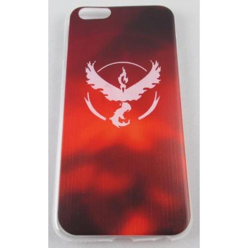 Protection Compatible Iphone 6/6s Modèle Pokémon Équipe Vaillance En Colori Rouge