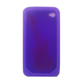 Coque Iphone 4/ 4s Violette Avec Guitare Rouge