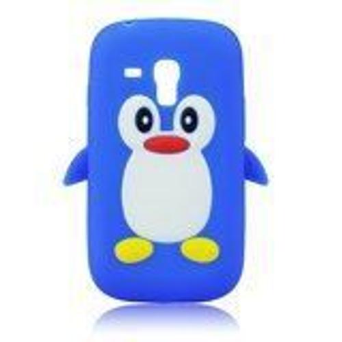 Coque Samsung I8190 Galaxy S3 Mini Pingouin Bleu