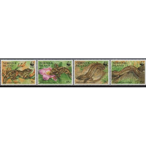 Ile Norfolk ( Australie ) Timbres Reptiles : Geckos , Lézards 1996