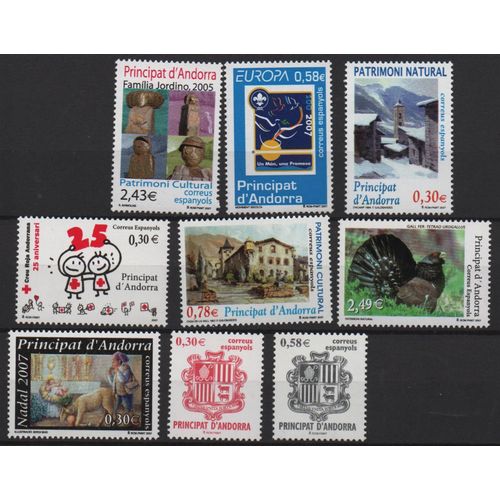 Andorre Espagnol Timbres Année Complète 2007