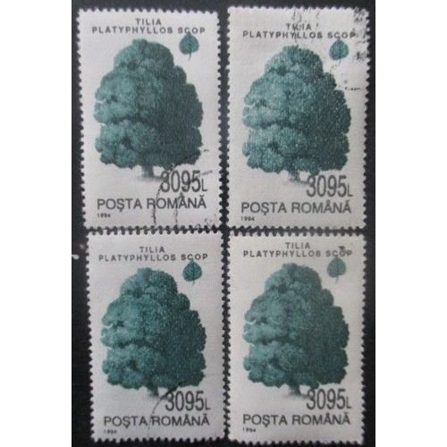 Roumanie N°4169 X 4 Oblitéré