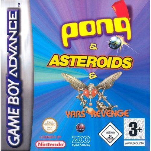 Pack 3 Jeux - Pong - Asteroid - Yars Revenge Game Boy Advance