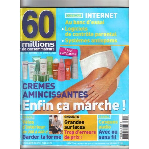 60 Millions De Consommateurs N° 383 : Cremes Amincissantes: Enfin Ca Marche!