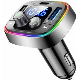 Acheter Adaptateur USB Bluetooth 5.1 pour voiture, transmetteur FM, lecteur  de musique, récepteur, appel mains libres, Kit d'alimentation USB pour  voiture, Audio sans fil automatique pour radio Fm de voiture