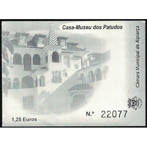 Portugal Ticket Entrée Musée Casa Museu Dos Patudos Alpiarça