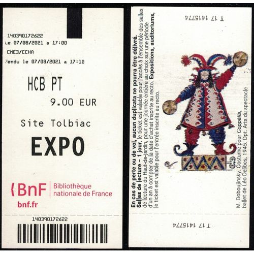 France Ticket Entrée Bibliothèque Nationale De France Site Tolbiac Expo