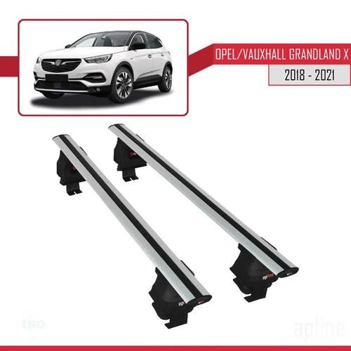 Barres De Toit - Ace-4 - Compatible Opel Mokka 2021-2024 - Aluminium - Charge Utile 300 Kg - Gris