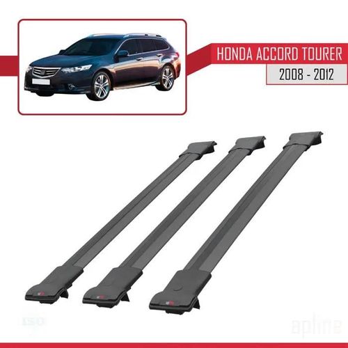 Barres De Toit - Honda - Modèle Fly - Aluminium Noir - Charge Utile 300 Kg - 3 Barres