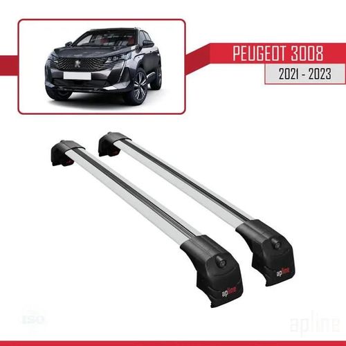 Barres De Toit - Ace-2 - Compatible Peugeot 3008 Ii - Aluminium - Gris - Charge Utile 300 Kg