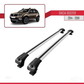 Compatible Avec Dacia Duster (Hs) Post-Facelift 2014-2017 Ace-1 Barres De Toit Railing Porte-Bagages De Voiture Gris Alu 2 Barres