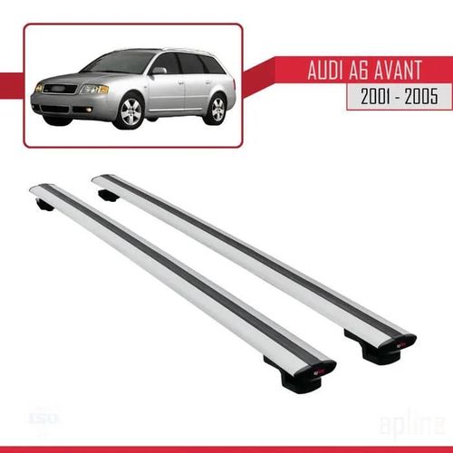 Barres De Toit - Audi - A6 Avant 2001-2005 - Modèle Basic - Aluminium - Gris
