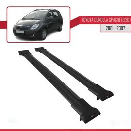 Barres De Toit - Fly - Modèle Noir - Compatible Toyota Corolla Spacio - Aluminium - Charge 300 Kg
