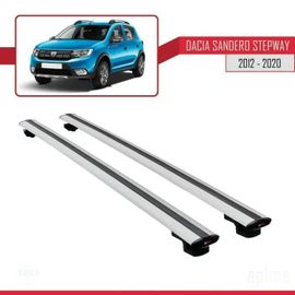 Barres De Toit - Dacia - Sandero Stepway - Modèle Basic - Aluminium - Gris - Charge 300 Kg