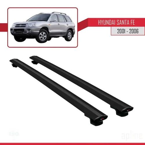 Barres De Toit - Hyundai - Basic Modèle - Aluminium - Noir - Charge Utile 300 Kg