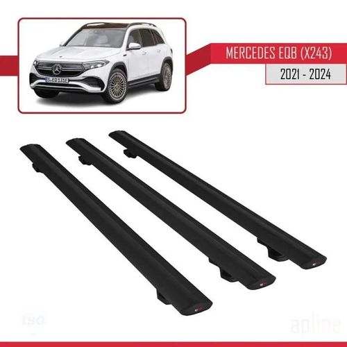 Barres De Toit - Mercedes - Eqb (X243) 2021 - Basic Modèle - Aluminium - 3 Pièces - Noir