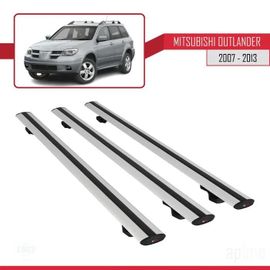 Barres De Toit - Mitsubishi - Outlander 2006-2013 - Modèle Basic - Aluminium - 3 Pièces