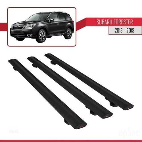 Compatible Avec Subaru Forester 2013-2018 Barres De Toit Basic Modèle Railing Porte-Bagages De Voiture 3 Barres Noir