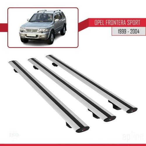 Barres De Toit - Opel - Frontera Sport - Modèle Basic - 3 Pièces - Aluminium - Gris