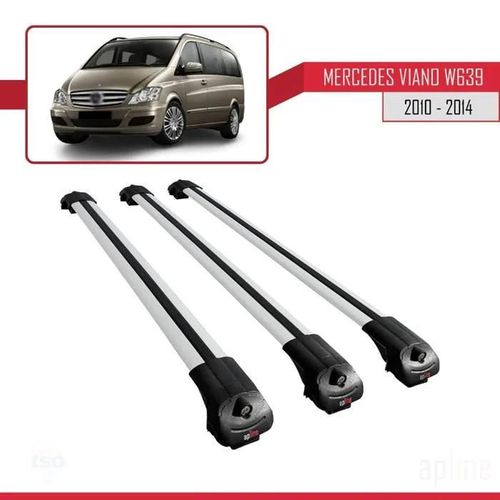 Barres De Toit - Ace-1 - Mercedes Viano 2 (W639) - Gris - Aluminium - Charge Utile 300 Kg