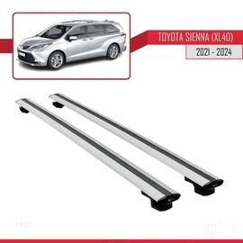 Barres De Toit - Toyota - Sienna (Xl40) - Modèle Basic - Aluminium - Gris - Charge 300 Kg