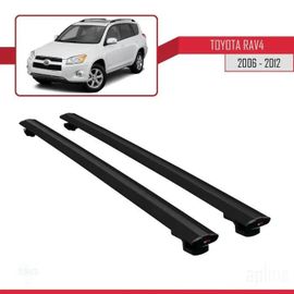 Barres De Toit - Toyota - Rav4 2006-2012 - Basic Modèle - Aluminium - Noir
