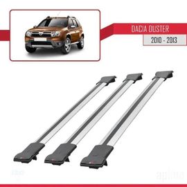 Barres De Toit - Fly - Dacia Duster 2010-2013 - 3 Barres - Aluminium - Gris