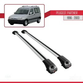 Barres De Toit - Ace-1 - Compatible Peugeot Partner 1996-2003 - Aluminium Gris - Charge Utile 300 Kg