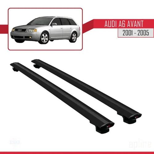 Barres De Toit - Audi - A6 Avant 2001-2005 - Universel - Noir Aluminium - 2 Barres