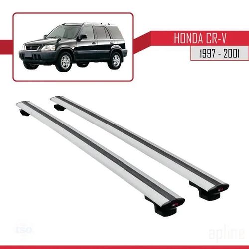 Barres De Toit - Honda - Cr-V 1997-2001 - Modèle Basic - Aluminium - Gris