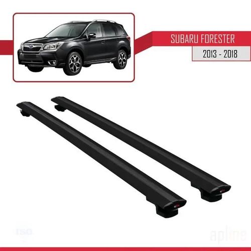 Barres De Toit - Subaru - Basic Modèle - Noir - Aluminium - Charge Utile 300 Kg