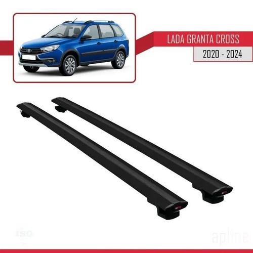 Barres De Toit - Lada - Granta Cross 2020-2024 - Basic Modèle - Noir - Aluminium