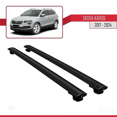 Barres De Toit - Skoda - Karoq 2017-2024 - Basic Modèle - Aluminium - Noir