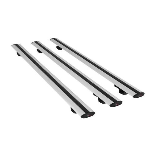 Barres De Toit - Volkswagen - Touran Cross - Modèle Basic - 3 Pièces - Aluminium Gris